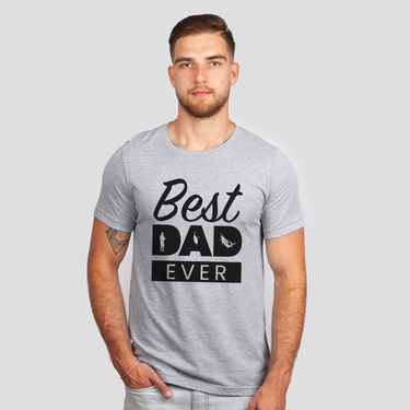 best dad ever fishing gray shirt